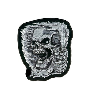 Assassin Skull Narrow Patch broderimerke (10x10 cm)