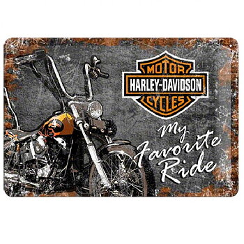 Harley Davidson My Favorit Ride Metallskylt. (20x30cm)