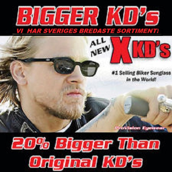 X-KD är 20 procent större än originalets KD:s  Bikers  Readers Glasses Clear Sol- & Läsglasögon Styrka 2,5 - 9