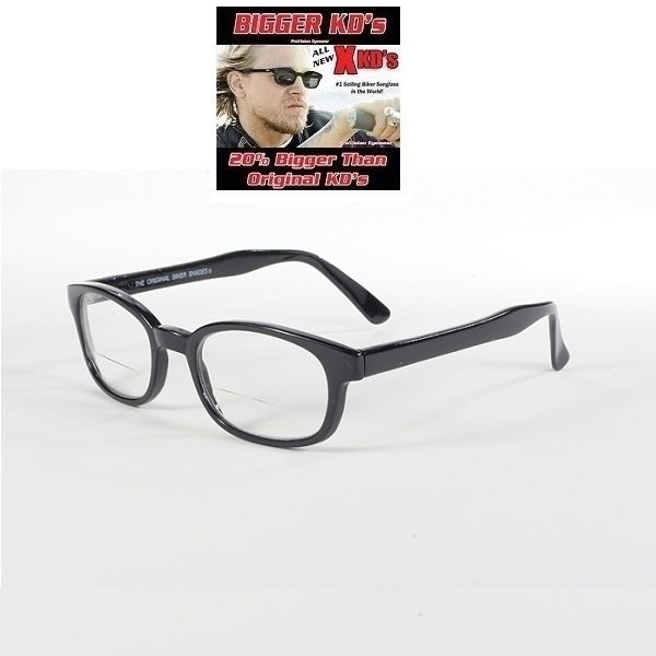 X-KD är 20 procent större än originalets KD:s  Bikers  Readers Glasses Clear Sol- & Läsglasögon Styrka 2,5 - 3