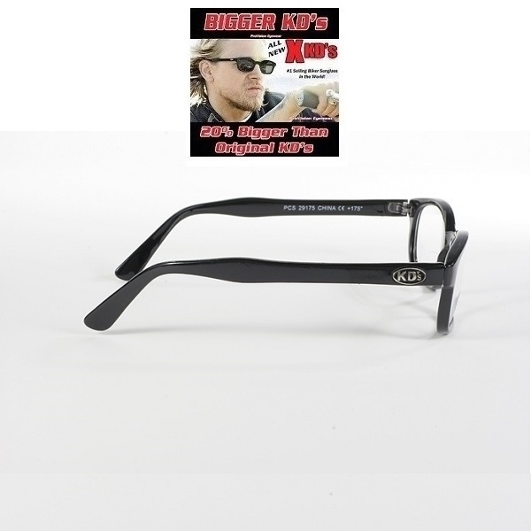 X-KD är 20 procent större än originalets KD:s  Bikers  Readers Glasses Clear Sol- & Läsglasögon Styrka 2,5 - 5