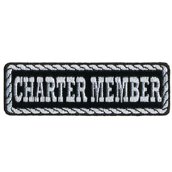 Charter Member Patch Embroidery badge (11x3 cm)