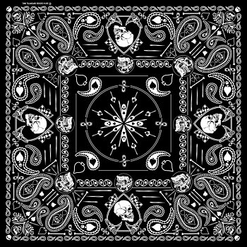 Snusnäsduk Spade Skull Paisley Bandana.