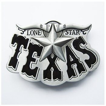Texas Lone Star Black Buckle.