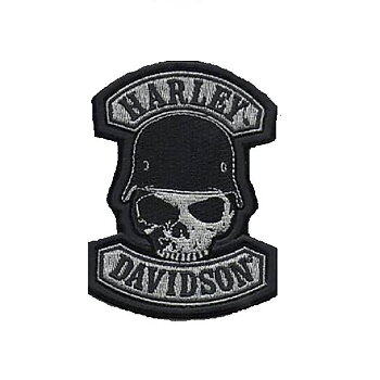 HD-Stickereiabzeichen Spike Skull Narrow (8,5x11,5 cm).