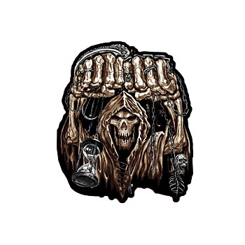 Huge Fist Skull Big Patch Stickerei Abzeichen (25x30 cm)