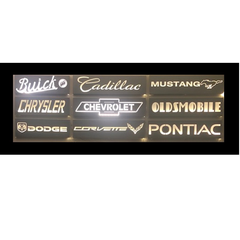 Chevrolet Nostalgia Nummernschild mit LED-Beleuchtung. - 3