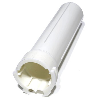 1" (25,4 mm) gasshylse gassrull hvit.
