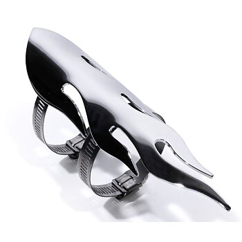 Chromed Heat Shield Flamed Protection 2".