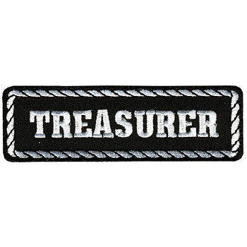 Treasurer Patch embroidery badge (11x3 cm)