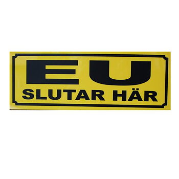 EU slutter her. (21x7,5 cm)