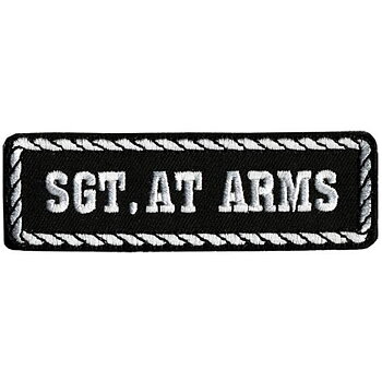 Sgt. At Arms Patch Embroidery Patch (11x3 cm)