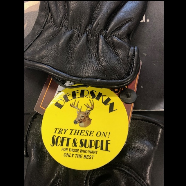 Motorsykkelhansker Classic unisex svart fôret hjorteskinnhanske - 5