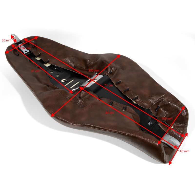 Black Seat Crocodile Leather Look. - 5