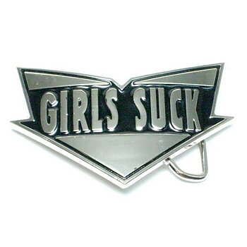 Girls Suck buckle. (9x5,5cm)