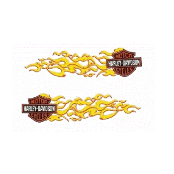 Harley-Davidson Burning Bar & Shield Big Set Dekaler. (24x6 cm)