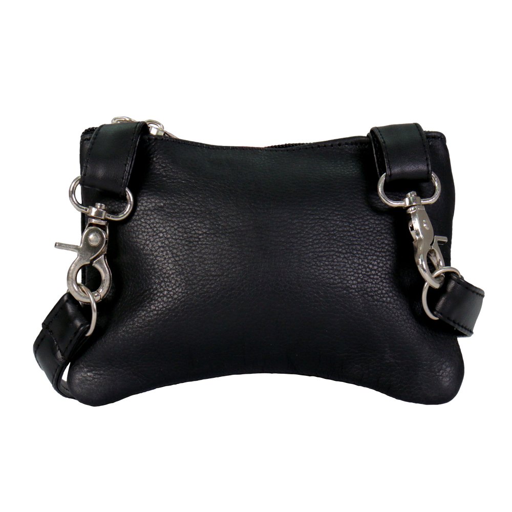 Embroidered Clip Pouch Purse With Reflective Heart. - 2