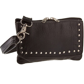 Magnetic Clip Pouch Purse With Studs