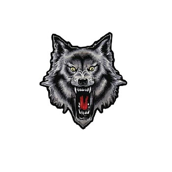 Wolf Horrible Narrow Patch Stickereiabzeichen (9x9 cm)