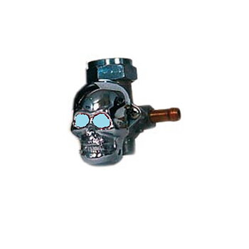 Skull Petcock For Harley Davidson Gasoline Regulator.