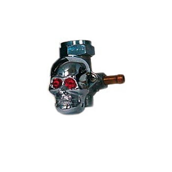 Skull Petcock For Harley Davidson Gasoline Regulator Older.