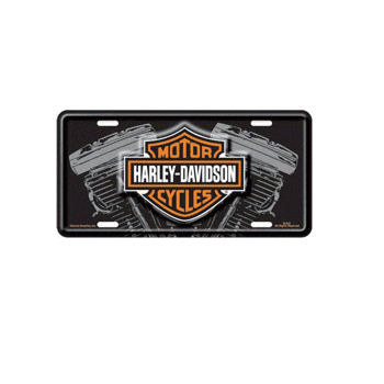 Harley Davidson V-Twin-Kennzeichen.