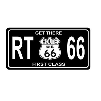 Route 66 Get There Retro-Nummernschild.