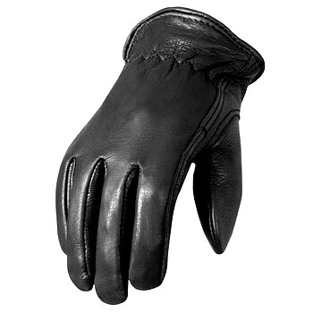Motorradhandschuhe Classic unisex schwarz Ungefütterter Hirschlederhandschuh