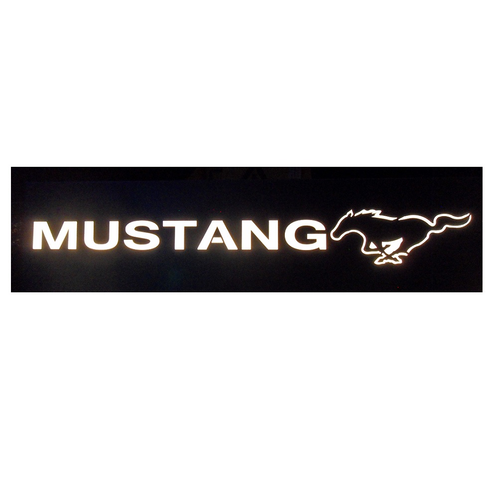 Mustang Nostalgiskylt med ledbelysning. (60x20x2 cm) - 2