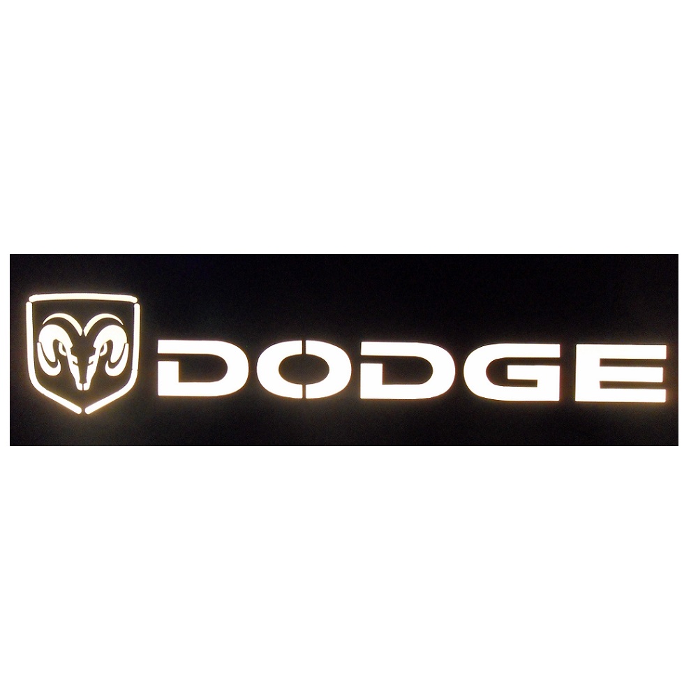 Dodge Nostalgia nummerskilt med LED-belysning. - 2
