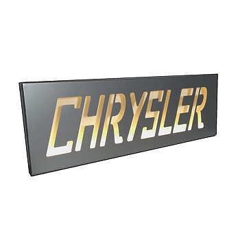 Chrysler Nostalgiskylt med ledbelysning. (80x20x2 cm)
