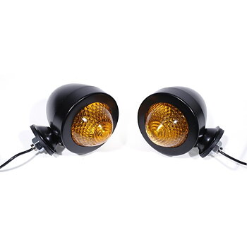 Bullet Blinker Pike Metall Schwarz Black Harley Honda Suzuki Yamaha Some Other.