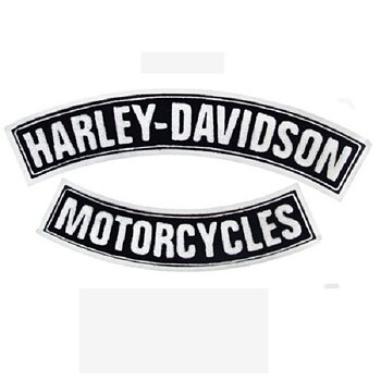 Harley Davidson Rocker Großes Paar Stickereiabzeichen (38x6,5)