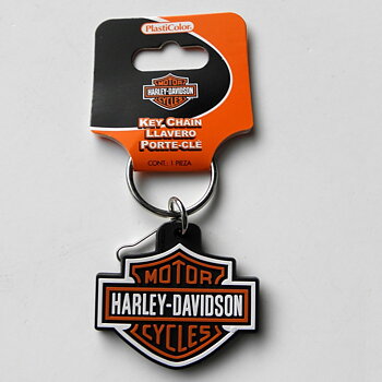 Harley-Davidson Bar & Shield Gummerad Nyckelring.