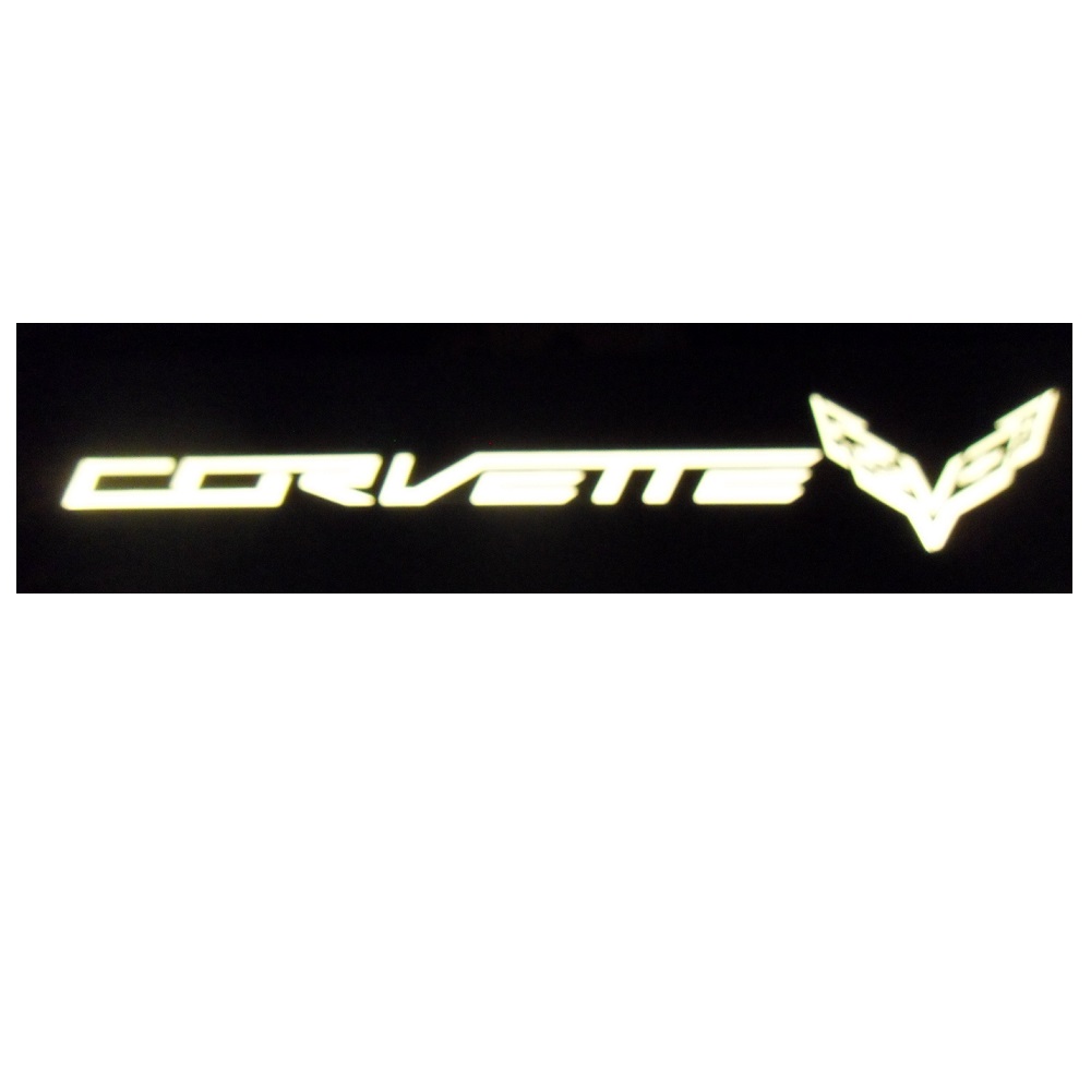 Corvette Nostalgiskylt med ledbelysning. (80x20x2-cm) - 2
