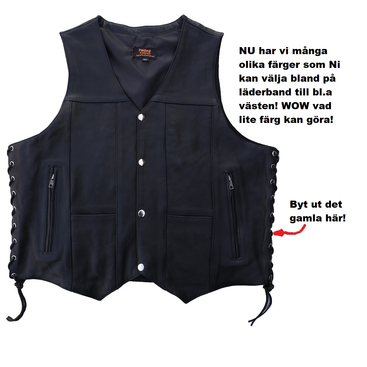 Leather Strap 72 Green For Vest  - 2