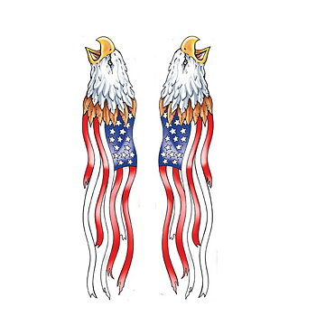 US Flagge Eagle Aufkleber Par.