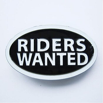 Riders Wanted buckle. (10x6cm)