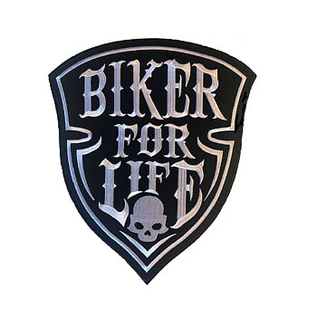Biker For Life Shield Big Patch broderimerke (27x23,5 cm)