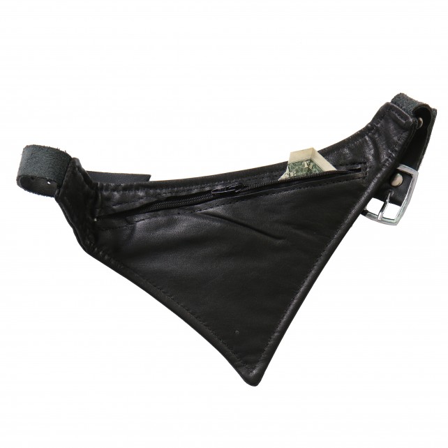 Lady Rider Leather Boot Scarf. Color. Black - 2