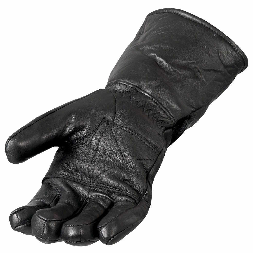 Biker Unisex Stulpenhandschuh mit gestepptem Futter. - 2