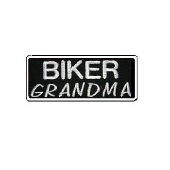 Biker Grandma Brodyrmärke.