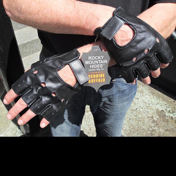Biker US Fingerloser Lederhandschuh. - 2