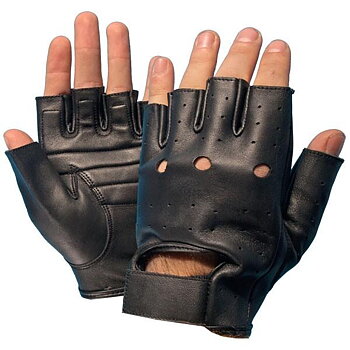 Biker US Fingerloser Lederhandschuh.