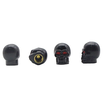 Skull Svart Ventilhattar I Par.