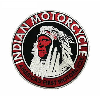 Indian America's First Motorcycle Big Patch broderimerke (27,5 cm)