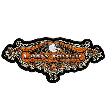 Lace Eagle Lady Biker Patch Big Embroidery Badge (25x11 cm)