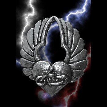 Wächter-Pin Geflügeltes Herz (3 cm)