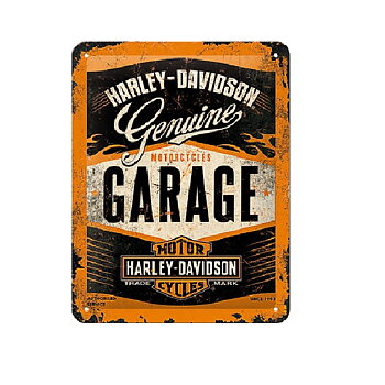 Harley Davidson Genuine Garage . Metallskylt. (15x20cm)