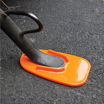 Motorcycle Kick Stand Pad Orange.